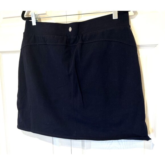 T by Talbots Womens Skort L Navy Blue Athleisure Zip Pockets Golf Pickleball - Picture 4 of 9